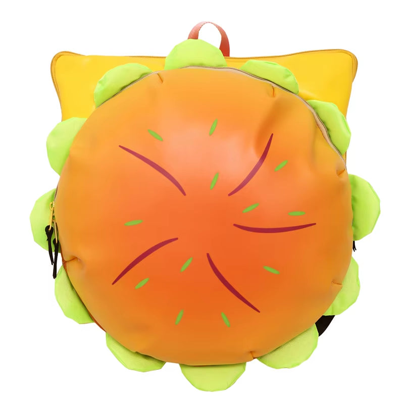 Cartoon Cute Multi-Storey Hamburger Travel Backpack Women Large Capacity Personality Waterproof School Backpacks for Girls Gift