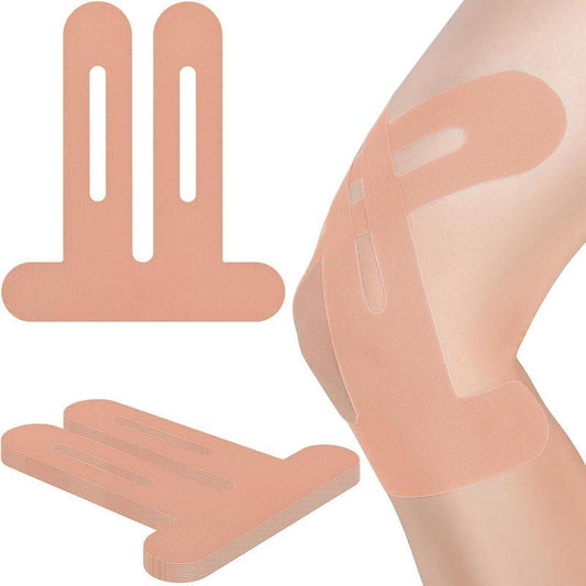 Precut Kinesiology Tape for Knees, 10 Pcs - Knee Support & Stability, Knee Pain Relief Athletic Tape - Waterproof & Elastic, Breathable Hypoallergenic Latex-Free Tape, Black